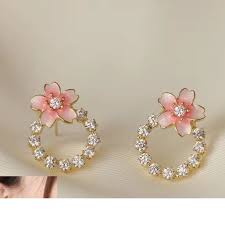 Diamond Flower Studs