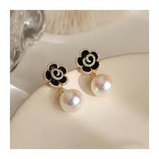 Black Flower Pearls