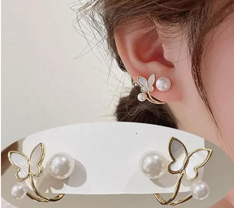 Butterfly Pearl Studs