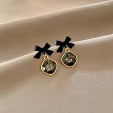 Black Bow Earrings