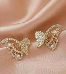 Sparkling Butterfly Studs