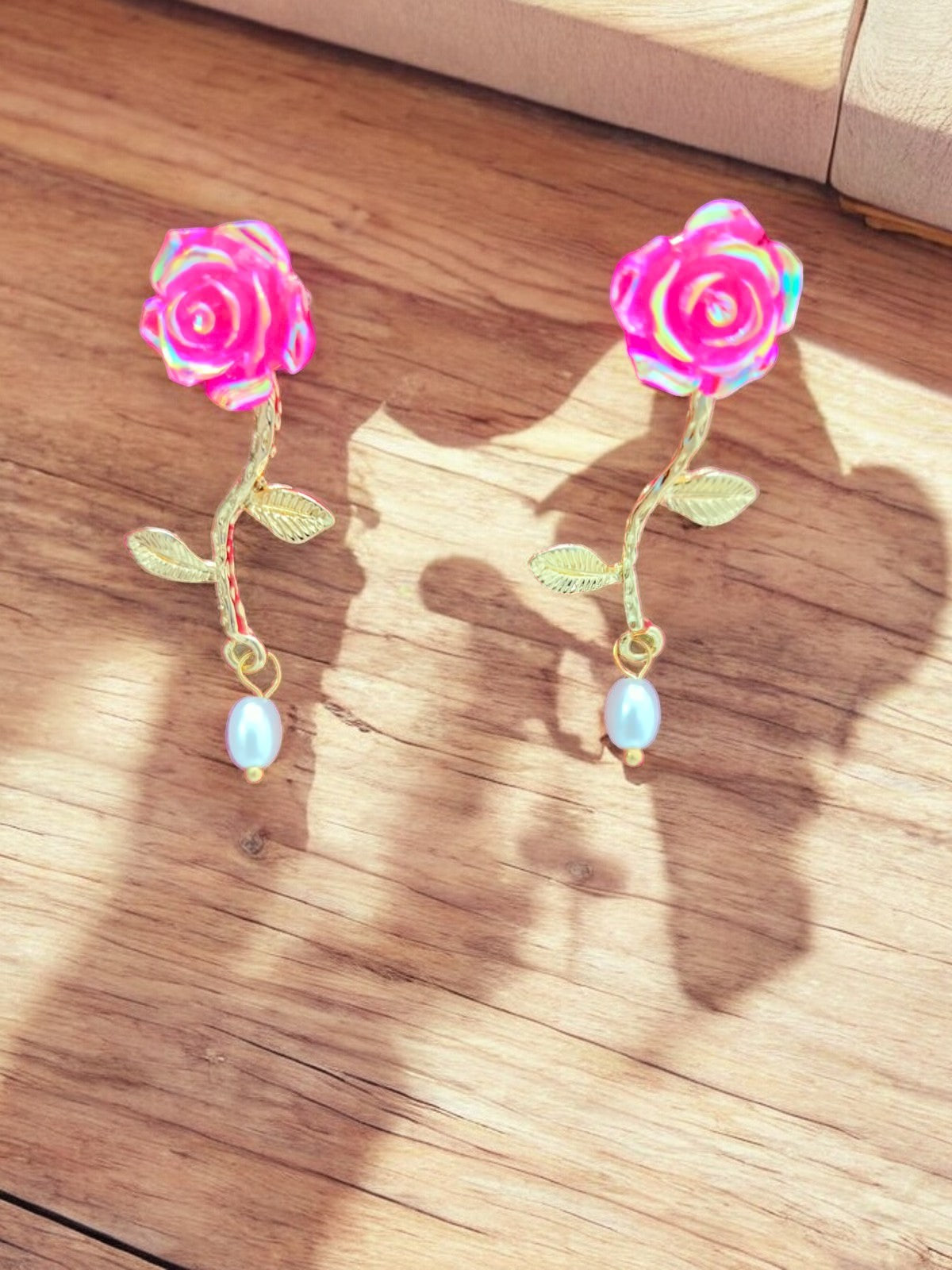 Radiant Flower Earrings (Pink)